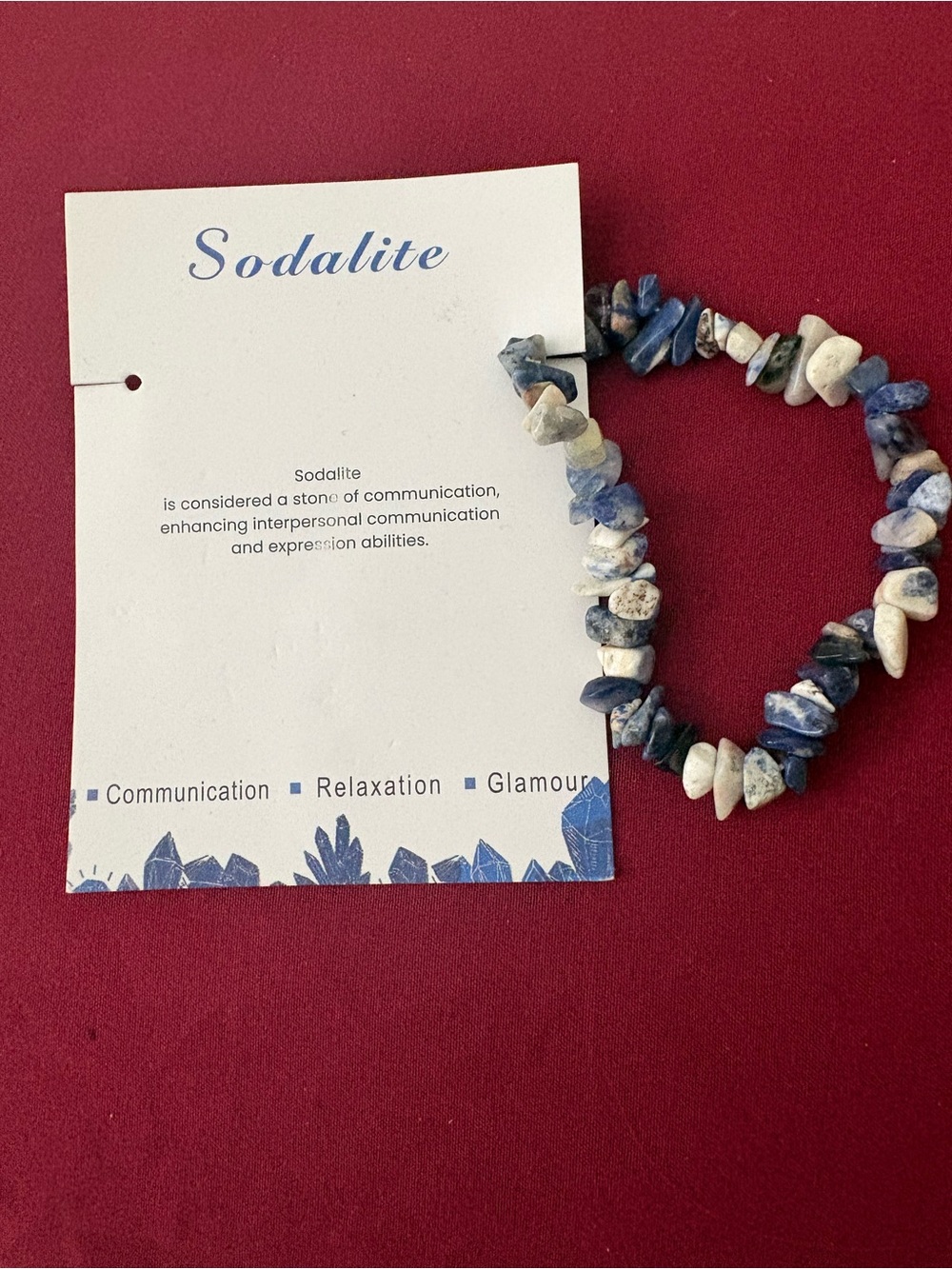 Blue & White Chip Bead Bracelet -
